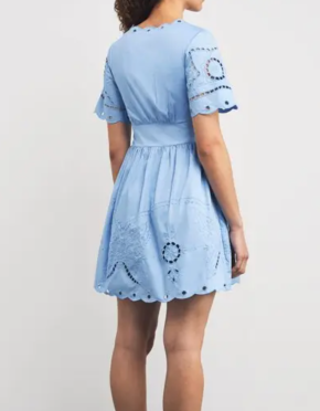 Claudie Pierlot  Butterfly-Embroidered Mini Dress 2