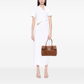 Ferragamo Tan Leather Gancini Sookie Tote 10