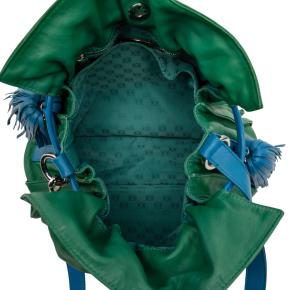 Loewe Green/Blue Bicolor Nappa Flamenco Tassel 30 Crossbody 4