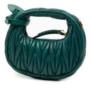 Miu Miu Teal Green Micro Nappa Matelasse Wander Bag 2