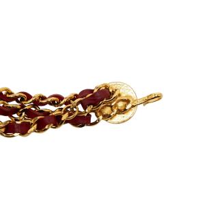 Chanel  Leather Woven Medallion Chain Belt 3