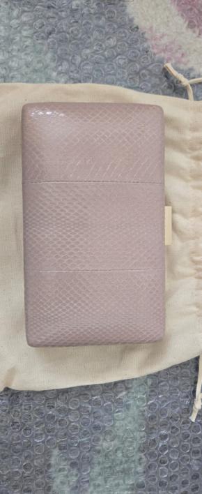 Valentino Pink Watersnake Clutch Bag Minaudiere 2