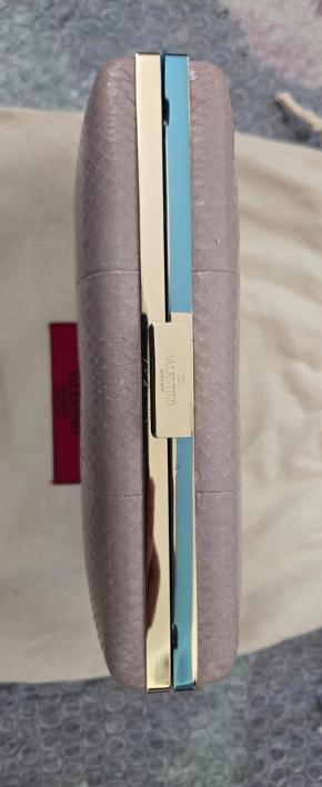 Valentino Pink Watersnake Clutch Bag Minaudiere 7