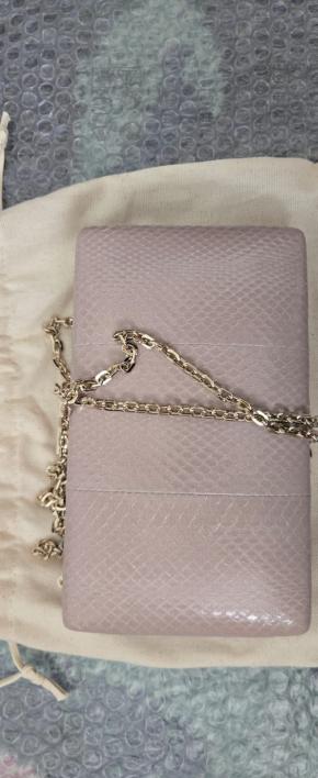 Valentino Pink Watersnake Clutch Bag Minaudiere 3