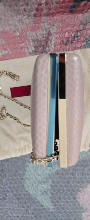 Valentino Pink Watersnake Clutch Bag Minaudiere 14