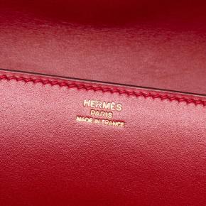 Hermes Rouge Vif Tadelakt Egee Clutch 5