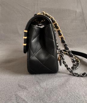 Chanel Collectible Embellished Black Quilted Flap Bag 4