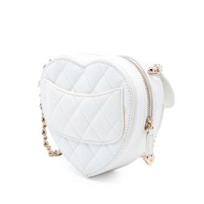 Chanel White Mini Lambskin CC in Love Heart Crossbody 2