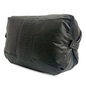 Bottega Veneta Black Intrecciato Trimmed Leather Duffle Bag 8