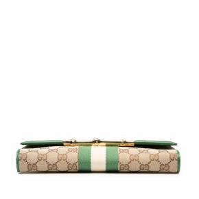 Gucci Green GG Canvas Web Bamboo Bar Crossbody 3