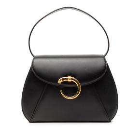 Cartier Black Leather Panthere Bag 2
