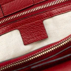 Gucci Red Medium Calfskin Bamboo Shopper Satchel 5