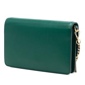 Miu Miu Green Leather Fringe Crossbody 2