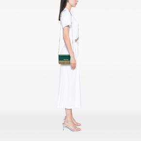 Miu Miu Green Leather Fringe Crossbody 6