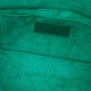Saint Laurent Green Leather Chyc Ligne Clutch 4