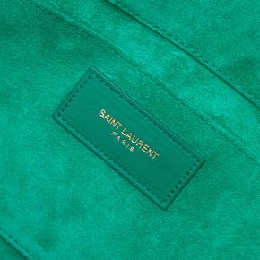 Saint Laurent Green Leather Chyc Ligne Clutch 5