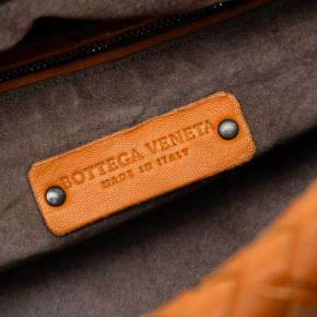 Bottega Veneta Orange Nappa Intrecciato Cube Crossbody 5