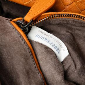 Bottega Veneta Orange Nappa Intrecciato Cube Crossbody 6