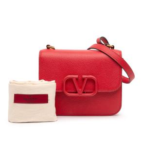 Valentino Red Small Grained Calfskin VSling Crossbody 10