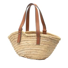 Loewe Small Paulas Ibiza Smiley Raffia Basket Tote 2