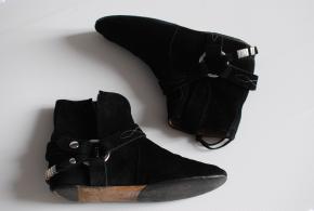 Isabel Marant Black Suede Gaucho Boots 10