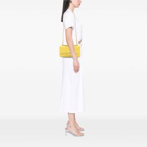 Chanel Yellow Medium Classic Lambskin Double Flap 7