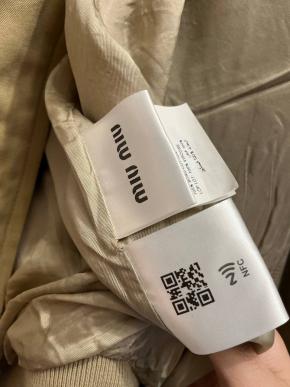 Miu Miu Beige Cotton Bomber Jacket 15