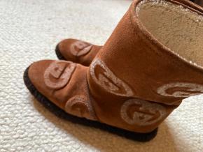 Gucci Tan Wuede/Wool GG Boots 4