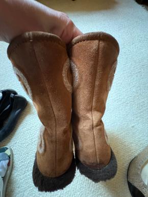 Gucci Tan Wuede/Wool GG Boots 2