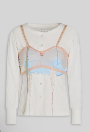 Maison Martin Margilea White Deconstructed Lingerie Top 2