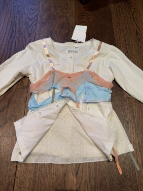 Maison Martin Margilea White Deconstructed Lingerie Top 3