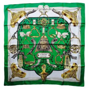 Hermès Vintage “Étriers” Silk Scarf 6