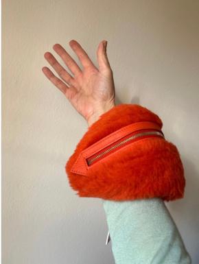 MaxMara Orange Teddy Bear Wrist Bag 2