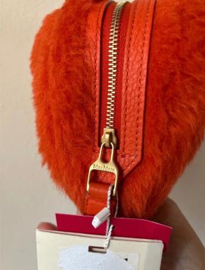 MaxMara Orange Teddy Bear Wrist Bag 4