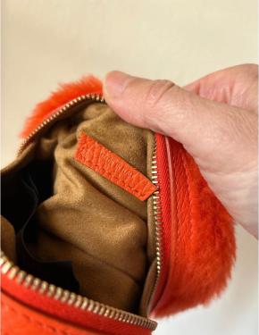 MaxMara Orange Teddy Bear Wrist Bag 10