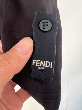 Fendi Black Cotton T-Shirt 6