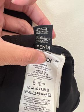 Fendi Black Cotton T-Shirt 9