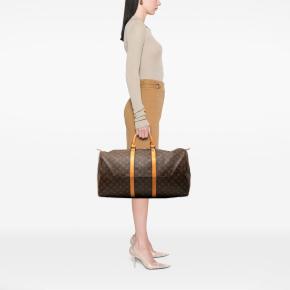 Louis Vuitton Coated Canvas Monogram Keepall 55 8