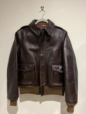 Buzz Rickson Brown Type-A Rough Wear Leather Jacket 2