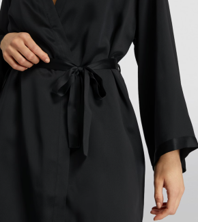 Marjolaine Silk Lace-Trim Robe 3