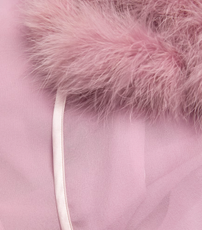 Gilda & Pearl Silk Marabou Feather-Trimmed Diana Robe 4