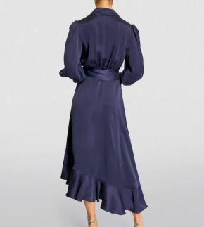 Zimmermann Silk Wrap Midi Dress 2