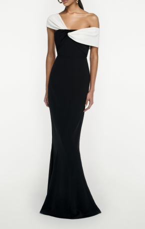Roland Mouret Asymmetric Stretch Cady Gown 2
