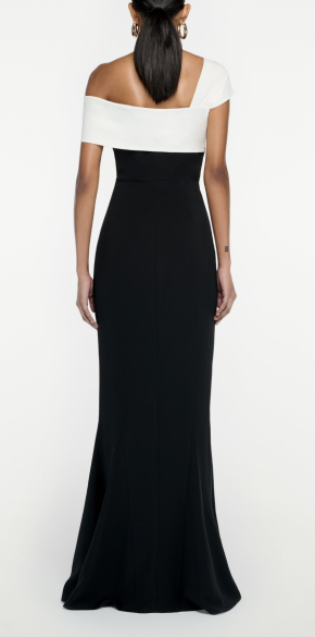 Roland Mouret Asymmetric Stretch Cady Gown 5