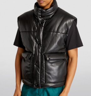 Nanushka Vegan Leather Jovan Puffer Gilet 2
