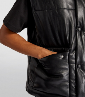 Nanushka Vegan Leather Jovan Puffer Gilet 4