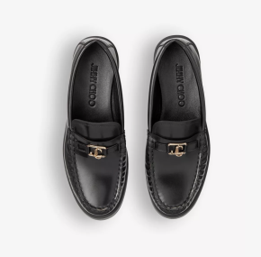Jimmy Choo Addie Logo-Plaque Leather Loafers 3