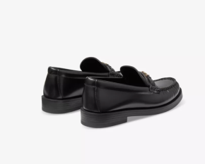 Jimmy Choo Addie Logo-Plaque Leather Loafers 2