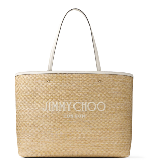 Jimmy Choo Marli Logo-Embroidered Raffia Tote Bag 5