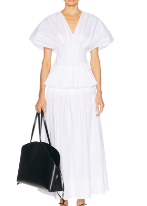 House of Dagmar Poplin V Neck Top 2